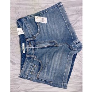Blue Pacsun mom jean shorts